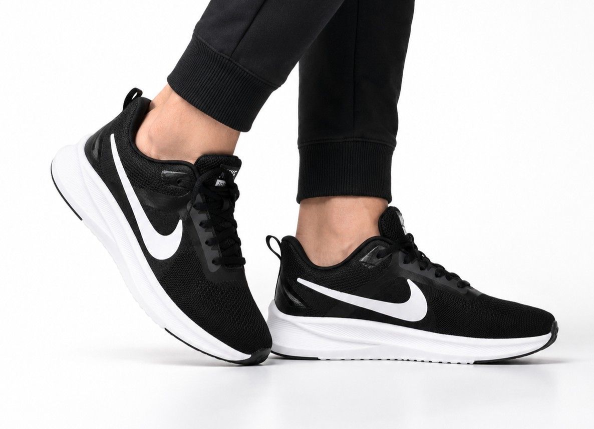 ZoomRun Men’s Sneakers-412 Black White