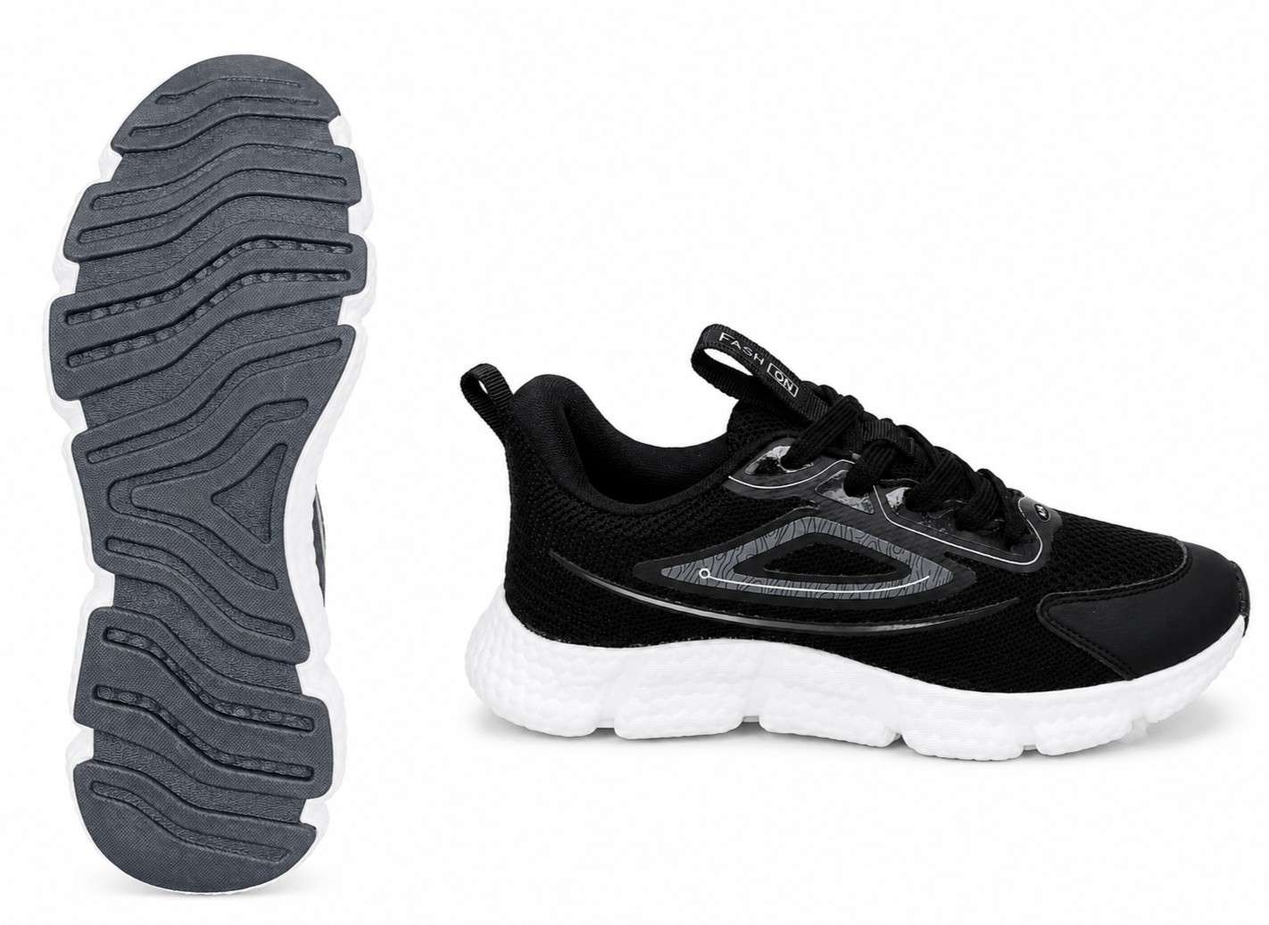 Blackish White Women’s Lightweight Running Shoes-245