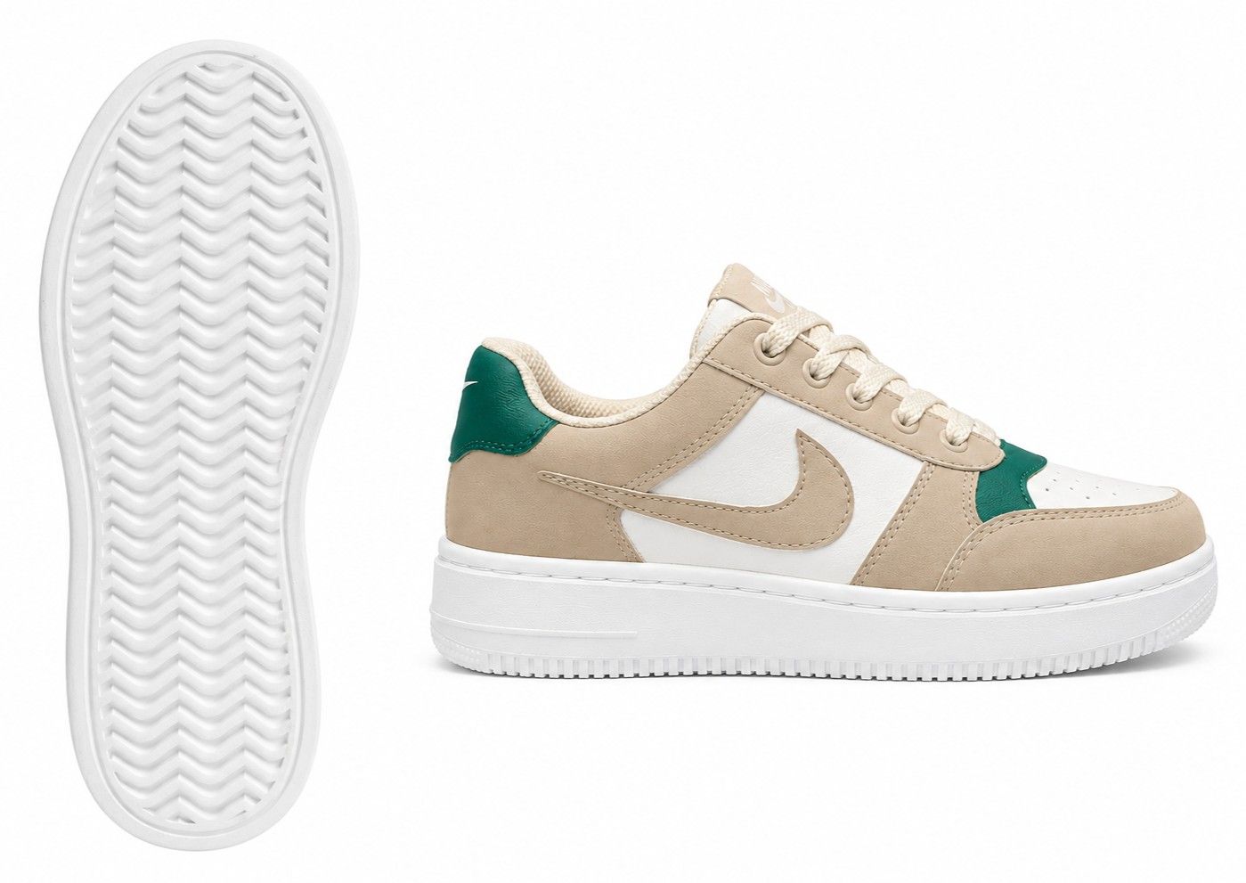 Core Unisex Nike Air Sneakers-115 White Cream for Raahaan.
