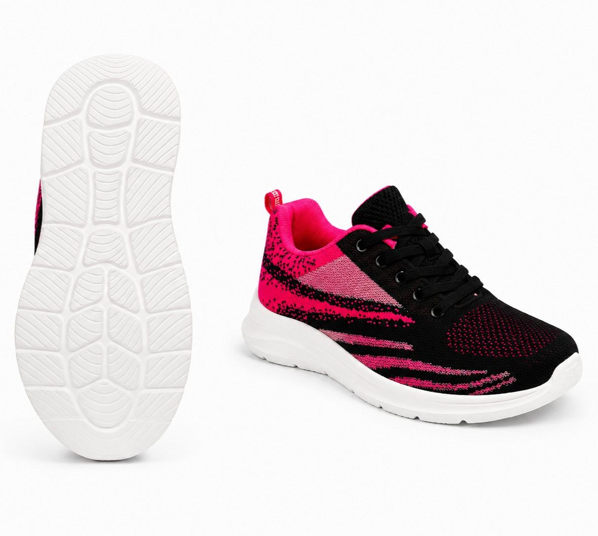 Pink Pulse Women’s Lightweight Running Shoes –241 Black & Hot Pink