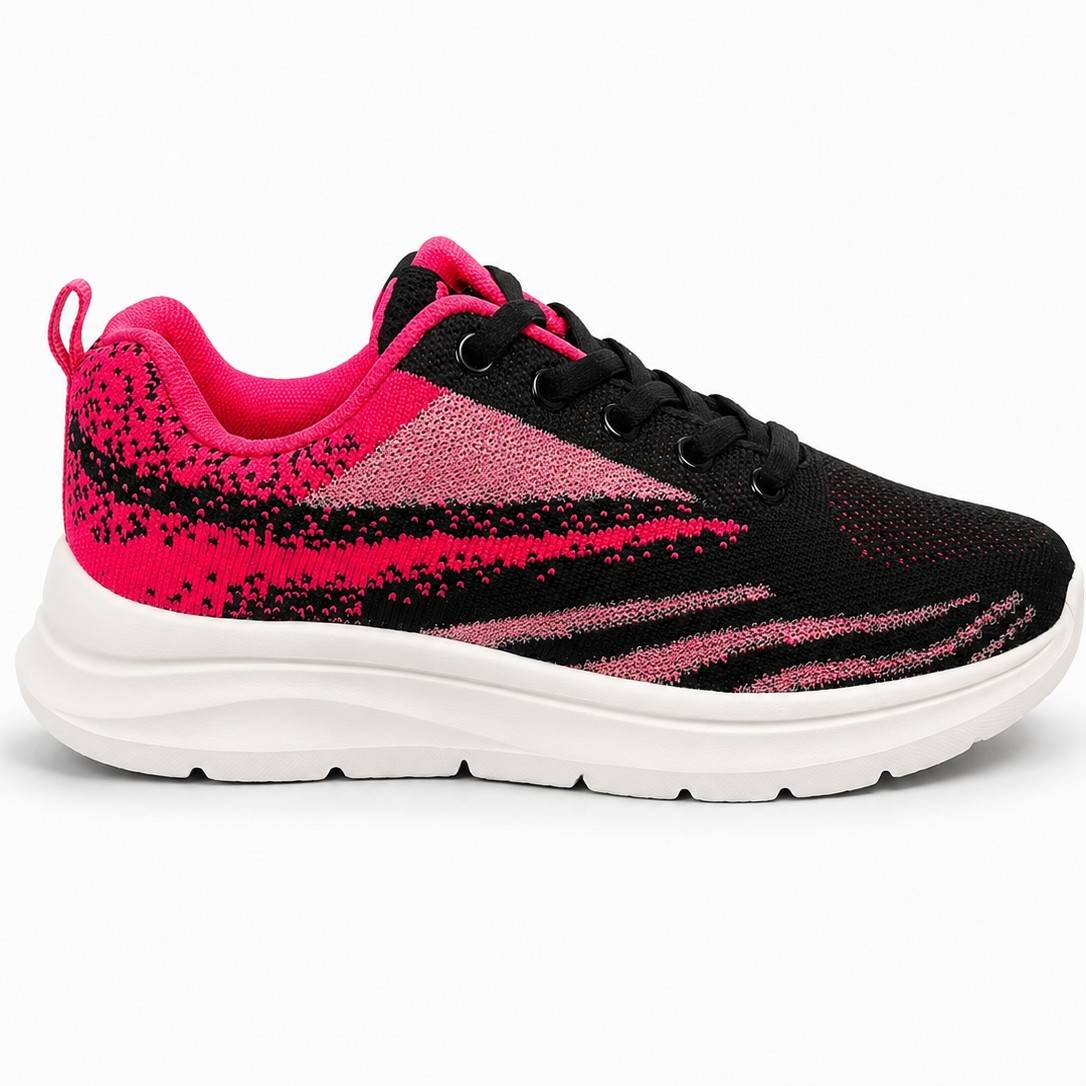 Pink Pulse Women’s Lightweight Running Shoes –241 Black & Hot Pink